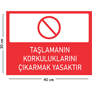 Metal Taşlamanın Korkuluklarını Çıkarmak Yasaktır 30x40 Cm A3 Uyarı İş Güvenliği Levhası 30x40 cm