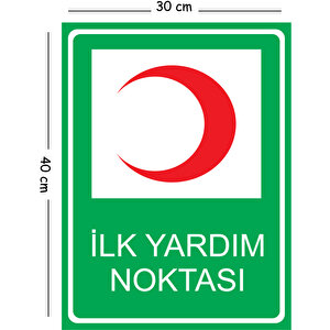 Metal İlk Yardım Noktası 30x40 Cm A3 Uyarı İş Güvenliği Levhası 30x40 cm