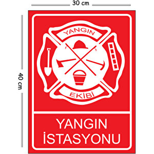 Metal Yangın İstasyonu 30x40 Cm A3 Uyarı İş Güvenliği Levhası 30x40 cm