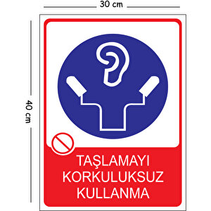 Metal Taşlamayı Korkuluksuz Kullanma 3 30x40 Cm A3 Uyarı İş Güvenliği Levhası 30x40 cm