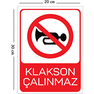 Metal Klakson Çalınmaz 20x30 Cm A4 Uyarı İş Güvenliği Levhası 20x30 cm