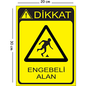Metal Dikkat Engebeli Alan 20x30 Cm A4 Uyarı İş Güvenliği Levhası 20x30 cm