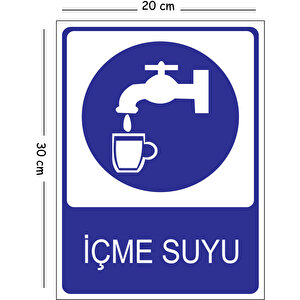 Metal İçme Suyu 20x30 Cm A4 Uyarı İş Güvenliği Levhası 20x30 cm
