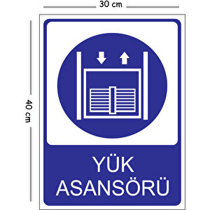 Metal Yük Asansörü 30x40 Cm A3 Uyarı İş Güvenliği Levhası 30x40 cm