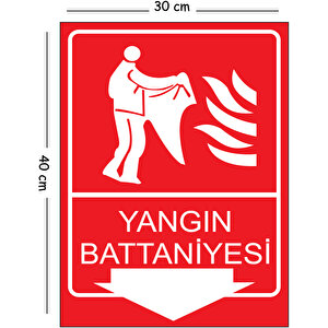 Metal Yangın Battaniyesi 30x40 Cm A3 Uyarı İş Güvenliği Levhası 30x40 cm