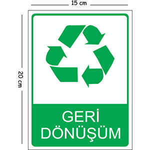 Metal Geri Dönüşüm 15x20 Cm Uyarı İş Güvenliği Levhası 15x20 cm