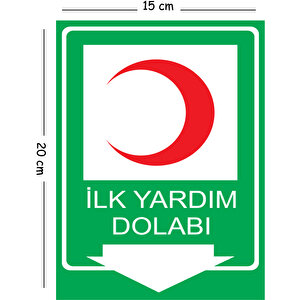 Metal İlk Yardım Dolabı 15x20 Cm Uyarı İş Güvenliği Levhası 15x20 cm