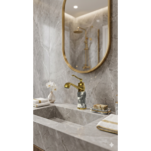 Gold Mermer Lavabo Bataryasi