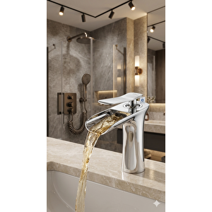 Krom Şelale Lavabo Bataryasi