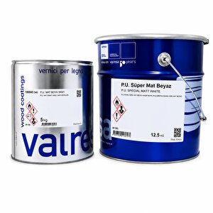 Valresa Poliüretan Süper Mat Beyaz Boya 12.5 Kg+5 Kg