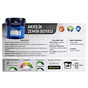 Akrilik Zemin Boyası 5 Kg Ral 6021 Makina Yeşili