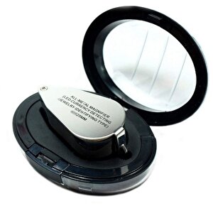 Kontrol Için Özel Kutulu Metal Işıklı Lup 40x25