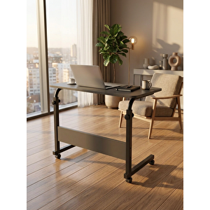 Royal Modern Yükseklik Ayarlı Çalışma Masası - (tekerli̇) 80x40