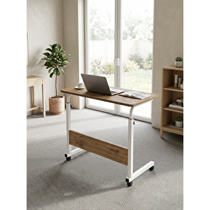 Royal Modern Yükseklik Ayarlı Çalışma Masası - (tekerli̇) 80x40