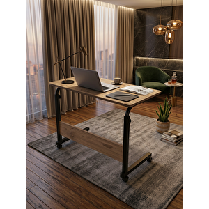 Royal Modern Yükseklik Ayarlı Çalışma Masası - (tekerli̇) 80x40