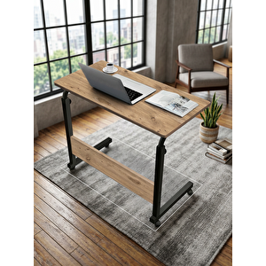 Royal Modern Yükseklik Ayarlı Çalışma Masası - (tekerli̇) 80x40
