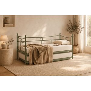 Dai̇ly Daybed Metal Yavrulu Karyola, Yeşi̇l, 90x200