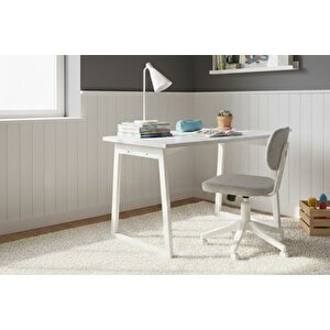 Bi̇ga Ofi̇s Masasi Ve Deni̇z Kolsuz Sandalye Set, Kirçilli Gri̇, 60x120 Cm