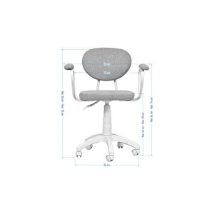 Bi̇ga Ofi̇s Masasi Ve Deni̇z Kollu Sandalye Set, Beyaz, 60x120 Cm