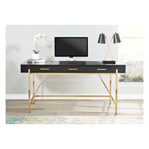 Mandy Metal Çalişma Masasi, Gold Si̇yah