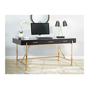 Mandy Metal Çalişma Masasi, Gold Si̇yah