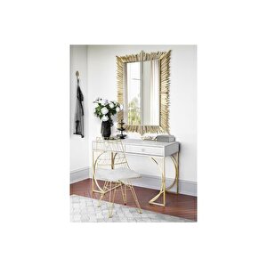 Madi̇son Gold Metal Çalişma Masasi, Beyaz