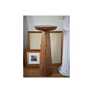 Tucas Home Mushroom Cevi̇z Yan Sehpa - 70 Cm Mantar Sehpa