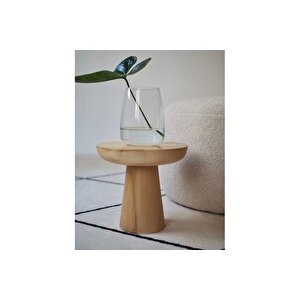 Tucas Home Mushroom Doğal Yan Sehpa - 40 Cm Mantar Sehpa