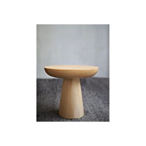 Tucas Home Mushroom Doğal Yan Sehpa - 40 Cm Mantar Sehpa