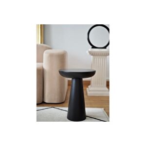 Tucas Home Mushroom Si̇yah 1 Yan Sehpa - 70 Cm Mantar Sehpa