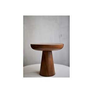 Tucas Home Mushroom Yan Sehpa, Cevi̇z, 50 Cm