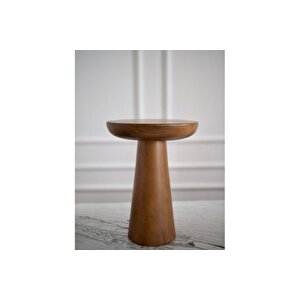 Tucas Home Mushroom Yan Sehpa, Cevi̇z, 50 Cm