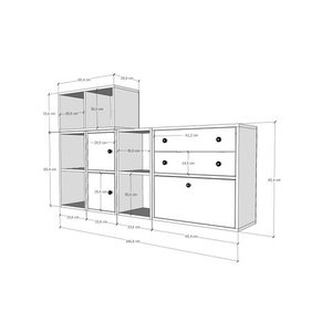 Leno Çekmeceli̇ Ve Kapakli Çok Amaçli Dolap, Konsol Ve Düzenleyi̇ci̇ Dresuar Kbr-drs-1005