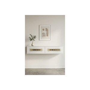 Rany Dresuar Antre Hol Rafi Beyaz Gold 120 Cm Da1220bg