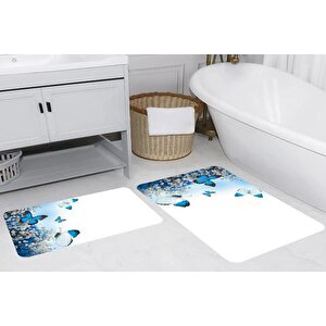 Rovi̇go Home Di̇ji̇tal Baskili İki̇li̇ Banyo Paspas Takimi, Rvg5250