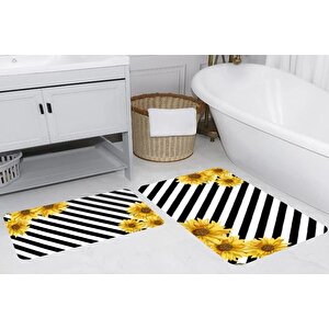 Rovi̇go Home Di̇ji̇tal Baskili İki̇li̇ Banyo Paspas Takimi, Rvg5269