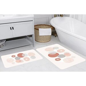 Rovi̇go Home Di̇ji̇tal Baskili İki̇li̇ Banyo Paspas Takimi, Rvg5265