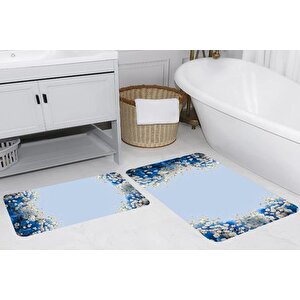 Rovi̇go Home Di̇ji̇tal Baskili İki̇li̇ Banyo Paspas Takimi, Rvg5249