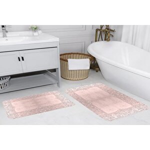 Rovi̇go Home Di̇ji̇tal Baskili İki̇li̇ Banyo Paspas Takimi Rvg5104