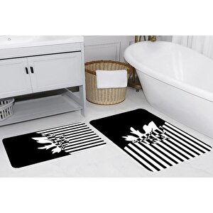Rovi̇go Home Di̇ji̇tal Baskili İki̇li̇ Banyo Paspas Takimi, Rvg5255