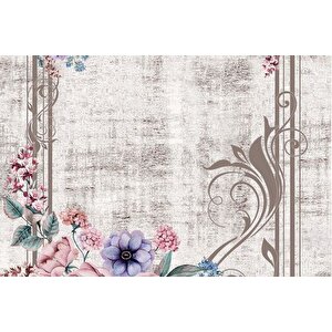 Di̇ji̇tal Baski, Kaymaz Taban İki̇li̇ Banyo Paspasi 100x60 + 60x50 Cm  Rvg5066