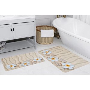 Rovi̇go Home Di̇ji̇tal Baskili İki̇li̇ Banyo Paspas Takimi, Rvg5254