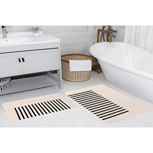 Rovi̇go Home Di̇ji̇tal Baskili İki̇li̇ Banyo Paspas Takimi Rvg5190