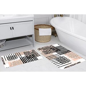 Rovi̇go Home Di̇ji̇tal Baskili İki̇li̇ Banyo Paspas Takimi, Rvg5238