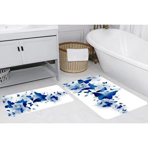 Rovi̇go Home Di̇ji̇tal Baskili İki̇li̇ Banyo Paspas Takimi, Rvg5267