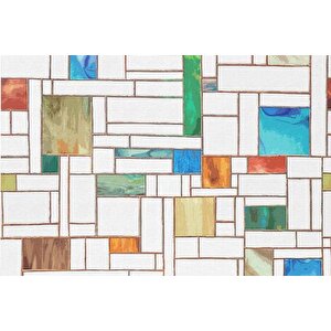 Di̇ji̇tal Baski, Kaymaz Taban İki̇li̇ Banyo Paspasi 100x60 + 60x50 Cm  Rvg5083