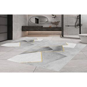Di̇ji̇tal Baski, Kaymaz Taban İki̇li̇ Banyo Paspasi 100x60 + 60x50 Cm  Rvg5-fnl298