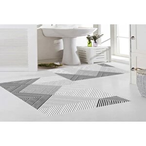 Di̇ji̇tal Baski, Kaymaz Taban İki̇li̇ Banyo Paspasi 100x60 + 60x50 Cm  Rvg5-sd540