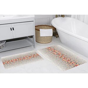 Rovi̇go Home Di̇ji̇tal Baskili İki̇li̇ Banyo Paspas Takimi, Rvg5240