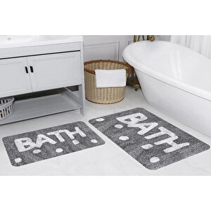 Rovi̇go Home Di̇ji̇tal Baskili İki̇li̇ Banyo Paspas Takimi, Rvg5276